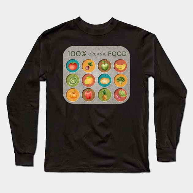 Best Food For The Healthy Long Sleeve T-Shirt by wakemeupwhenend art.co